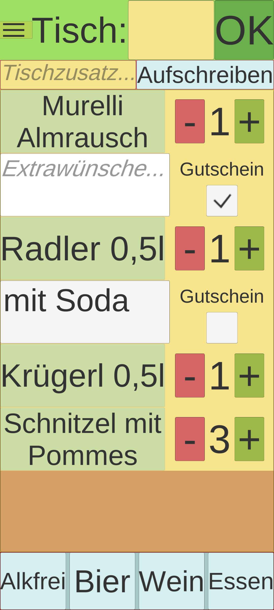 Orderboy Küche Bon Ausdruck